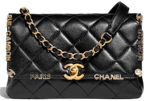 chanel flap bag 94305 black nsz|Flap bag with top handle, Lambskin & gold.